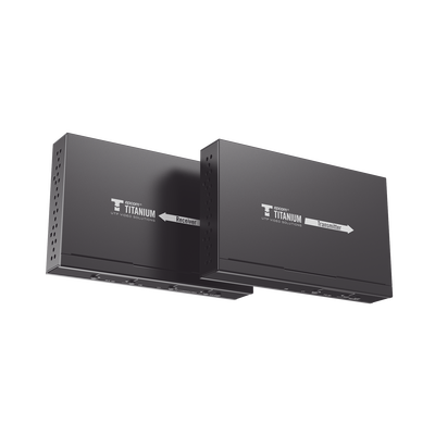 EPCOM TITANIUM - Kit Extensor MATRICIAL HDMI para distancias de 120 metros / Resolución 1080P @ 60Hz / Cat6 / Soporta 100 TX de entrada e Ilimitados RX en la salida / Control por PC, Control Remoto y Botón / Compatible con Switch IGMP.