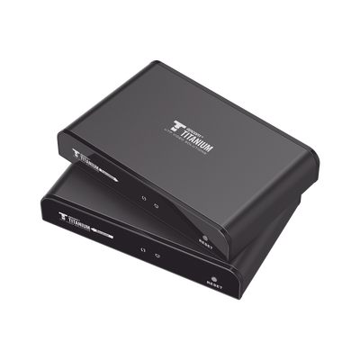 EPCOM TITANIUM - Kit Extensor HDMI para distancias de 120 metros / Resolución 1080P a 60Hz / Cat 6 / Soporta conexión Uno a Uno y Uno a Muchos / Soporta hasta 253 Rx / Salida Loop / Baja Latencia / Uso 24/7 / Soporta HDbitT / Compatible con Switch Gigabit