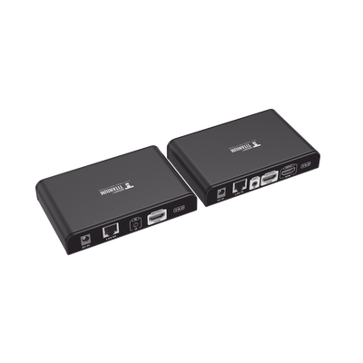 EPCOM TITANIUM - Kit Extensor HDMI para distancias de 120 metros / Resolución 1080P a 60Hz / Cat 6 / Soporta conexión Uno a Uno y Uno a Muchos / Soporta hasta 253 Rx / Salida Loop / Baja Latencia / Uso 24/7 / Soporta HDbitT / Compatible con Switch Gigabit