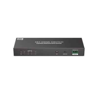 EPCOM TITANIUM - Switch Conmutador  HDMI 4X1 | 4 Entradas 1 Salida | Velocidad de trasmisión 48 Gbps | Resolución 8K | Salida de audio | HDCP 2.3
