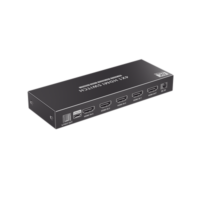 EPCOM TITANIUM - Switch Conmutador  HDMI 4X1 | 4 Entradas 1 Salida | Velocidad de trasmisión 48 Gbps | Resolución 8K | Salida de audio | HDCP 2.3