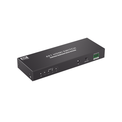 EPCOM TITANIUM - Switch Conmutador  HDMI 4X1 | 4 Entradas 1 Salida | Velocidad de trasmisión 48 Gbps | Resolución 8K | Salida de audio | HDCP 2.3