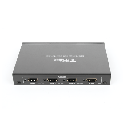EPCOM TITANIUM - MATRICIAL DE VIDEO HDMI 4X1 (Divisor) / 4 Entradas a 1 Salida HDMI /  1080p @ 60Hz / Diferentes modos de Display / Pantalla completa, Modo Dual, Modo Quad / Conmutación por Botón o Control Remoto / Botón de Control de audio.