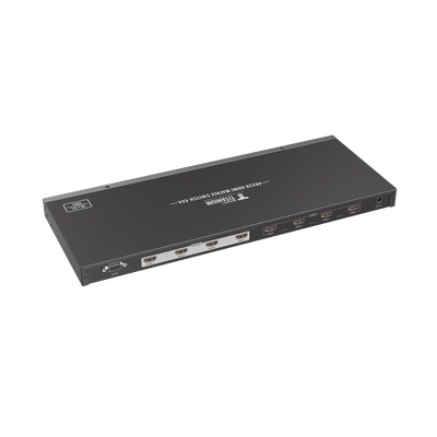 EPCOM TITANIUM - MATRICIAL 4 x 4 / 4 Entradas y 4 Salidas en HDMI /  4K × 2K @ 60Hz / 18Gbps / HDMI 2.0 / HDCP 2.2 / 3D / Conmutación por Botón, RS232 o Control Remoto / IDEAL PARA CENTROS DE MONITOREO, COMPARACION Y ANALISIS.
