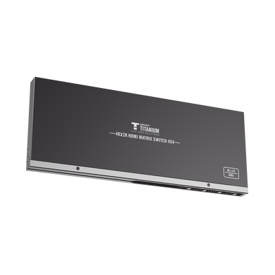 EPCOM TITANIUM - MATRICIAL 4 x 4 / 4 Entradas y 4 Salidas en HDMI /  4K × 2K @ 60Hz / 18Gbps / HDMI 2.0 / HDCP 2.2 / 3D / Conmutación por Botón, RS232 o Control Remoto / IDEAL PARA CENTROS DE MONITOREO, COMPARACION Y ANALISIS.