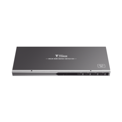 EPCOM TITANIUM - MATRICIAL 4 x 4 / 4 Entradas y 4 Salidas en HDMI /  4K × 2K @ 60Hz / 18Gbps / HDMI 2.0 / HDCP 2.2 / 3D / Conmutación por Botón, RS232 o Control Remoto / IDEAL PARA CENTROS DE MONITOREO, COMPARACION Y ANALISIS.