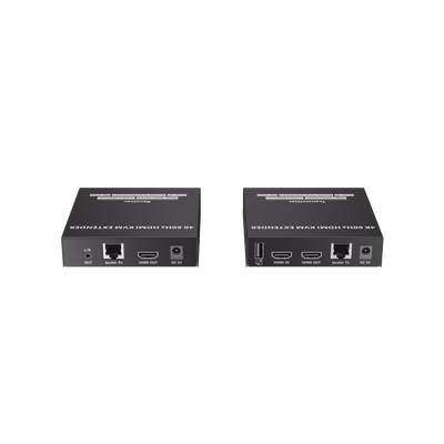 EPCOM TITANIUM - Kit Extensor KVM (HDMI y USB) hasta 120 metros | Transmite el Video y Controla tu DVR vía USB a distancia | Soporta resolución 4K @60Hz | Cat 6, 6a y 7 | Salida Loop en el Tx para visualización local