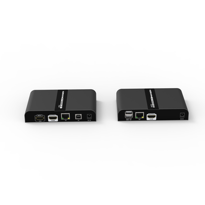 EPCOM TITANIUM - Kit extensor KVM (HDMI y USB 2.0) hasta 100 metros / Resolución 4K @ 30 Hz / Cat 6/6A/7 / CERO LATENCIA / Salida Loop / Soporta Switch Gigabit para control KVM múltiple / Soporta hasta 253