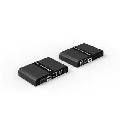 EPCOM TITANIUM - Kit extensor KVM (HDMI y USB 2.0) hasta 100 metros / Resolución 4K @ 30 Hz / Cat 6/6A/7 / CERO LATENCIA / Salida Loop / Soporta Switch Gigabit para control KVM múltiple / Soporta hasta 253