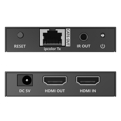 EPCOM TITANIUM - Kit Extensor HDMI para distancias de 70 metros / Resolución 4K x 2K@ 60 Hz/ Cat 6, 6a y 7 / IPCOLOR / CERO LATENCIA / SIN COMPRIMIR / Salida Loop / Control IR  / Salida de audio de 3.5mm / PoC