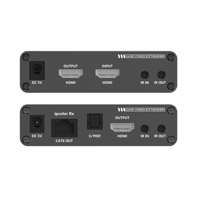 EPCOM TITANIUM - Kit Extensor HDMI hasta 700 metros con Conexión en Cascada / 4K @ 60 Hz/ 70 metros PTP con Cat 6, 6a y 7 / IPCOLOR / CERO LATENCIA / SIN COMPRIMIR / Salida Loop / IR bidireccional / Puerto S/PDIF / Soporta ARC / Soporta 10 TT-676-Rx.