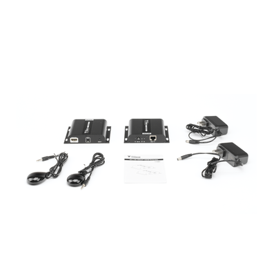 EPCOM TITANIUM - Kit Extensor HDMI para distancias de 120 metros / Resolución 4K @ 30Hz / Cat 5e/6 / Soporta conexión Uno a Uno y Uno a Muchos / Hasta 253 Rx / HDbitT / Soporta control remoto del equipo fuente.