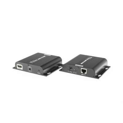 EPCOM TITANIUM - Kit Extensor HDMI para distancias de 120 metros / Resolución 4K @ 30Hz / Cat 5e/6 / Soporta conexión Uno a Uno y Uno a Muchos / Hasta 253 Rx / HDbitT / Soporta control remoto del equipo fuente.