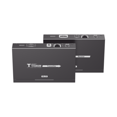 EPCOM TITANIUM - Kit Extensor MATRICIAL HDMI para distancias de 120 metros / Resolución 4K @ 30Hz / Cat6 / Soporta 100 TX de entrada e Ilimitados RX en la salida / Control por PC, Control Remoto y Botón / Compatible con Switch IGMP.