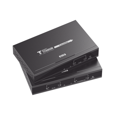 EPCOM TITANIUM - Kit Extensor MATRICIAL HDMI para distancias de 120 metros / Resolución 4K @ 30Hz / Cat6 / Soporta 100 TX de entrada e Ilimitados RX en la salida / Control por PC, Control Remoto y Botón / Compatible con Switch IGMP.