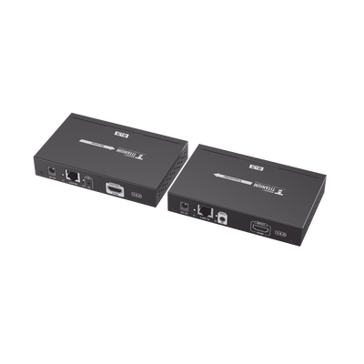 EPCOM TITANIUM - Kit Extensor MATRICIAL HDMI para distancias de 120 metros / Resolución 4K @ 30Hz / Cat6 / Soporta 100 TX de entrada e Ilimitados RX en la salida / Control por PC, Control Remoto y Botón / Compatible con Switch IGMP.