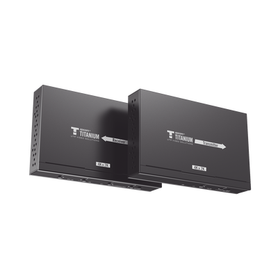 EPCOM TITANIUM - Kit Extensor MATRICIAL HDMI para distancias de 120 metros / Resolución 4K @ 30Hz / Cat6 / Soporta 100 TX de entrada e Ilimitados RX en la salida / Control por PC, Control Remoto y Botón / Compatible con Switch IGMP.