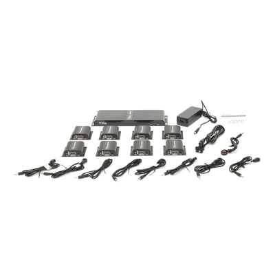EPCOM TITANIUM - Kit Divisor y Extensor HDMI (Extender Splitter)  / Divide 1 Fuente HDMI a 8 Pantallas / Extiende la señal HDMI hasta 40 m / Resolución 1080P @ 60 Hz / Cat 6/6a/7 / Uso 24/7 / Salida Loop en el Tx / IR / Alimente solo el Tx (PoC).