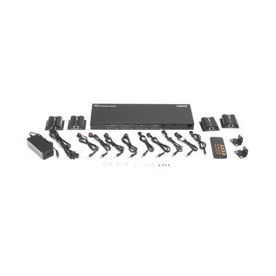 EPCOM TITANIUM - MATRICIAL Y EXTENSOR DE VIDEO HDMI 4 x 4 / 4 Entradas HDMI / 4 Salidas HDMI Loop / 4 Salidas RJ45 para Extender la señal 40 metros por salida  /  1080 @ 60Hz / Conmutación por RS232, Control Remoto o Ethernet.