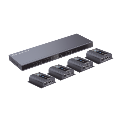EPCOM TITANIUM - MATRICIAL Y EXTENSOR DE VIDEO HDMI 4 x 4 / 4 Entradas HDMI / 4 Salidas HDMI Loop / 4 Salidas RJ45 para Extender la señal 40 metros por salida  /  1080 @ 60Hz / Conmutación por RS232, Control Remoto o Ethernet.