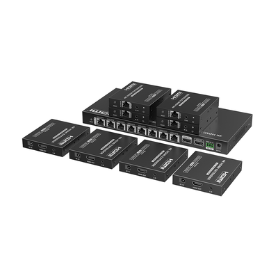 EPCOM TITANIUM - Kit Divisor y Extensor HDMI | 1x8 | Hasta 70 m |Resolución 4K @ 60 Hz |  Cat 6/6a/7 | IPCOLOR | CERO LATENCIA | Puerto S/PDIF | EDID | RS232 | Salida Loop / PoC