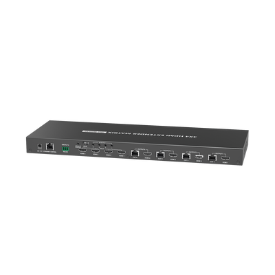 EPCOM TITANIUM - MATRICIAL Y EXTENSOR DE VIDEO HDMI 4 x 4 / 4 Entradas HDMI / 4 Salidas HDMI Loop / 4 Salidas RJ45 para Extender la señal 70 metros por salida  /4K / Conmutación por RS232, Control Remoto o Ethernet.