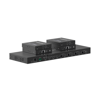 EPCOM TITANIUM - MATRICIAL Y EXTENSOR DE VIDEO HDMI 4 x 4 / 4 Entradas HDMI / 4 Salidas HDMI Loop / 4 Salidas RJ45 para Extender la señal 70 metros por salida  /4K / Conmutación por RS232, Control Remoto o Ethernet.