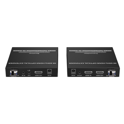 EPCOM TITANIUM - Kit extensor por fibra óptica | Hasta 40 kilómetros|  4K@60Hz | con IR | RS232