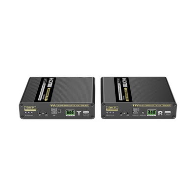 EPCOM TITANIUM - Kit Extensor HDMI por FIBRA ÓPTICA 10G a 40 Km / Resolución 4K@60Hz/ Monomodo (SMF) / IPCOLOR PIXEL / Cero Latencia/ Sin Comprimir / S/PDIF / ARC / RS-232 / Salida Loop / Transceptores Ópticos (GBIC) Incluidos / IR bidireccional.