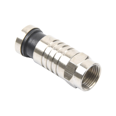 EPCOM TITANIUM - Conector F Macho de Compresión para cable RG-59, Cuerpo de Bronce Niquelado.