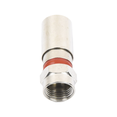EPCOM TITANIUM - Conector F Macho de Compresión, Metálico para cable RG-59, Cuerpo de Bronce Niquelado.