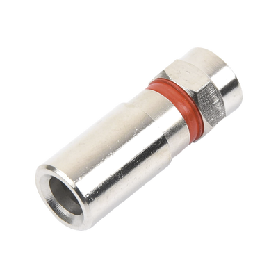 EPCOM TITANIUM - Conector F Macho de Compresión, Metálico para cable RG-59, Cuerpo de Bronce Niquelado.