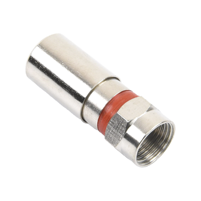 EPCOM TITANIUM - Conector F Macho de Compresión, Metálico para cable RG-59, Cuerpo de Bronce Niquelado.