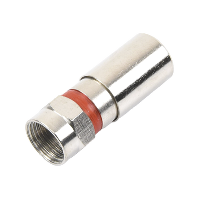 EPCOM TITANIUM - Conector F Macho de Compresión, Metálico para cable RG-59, Cuerpo de Bronce Niquelado.