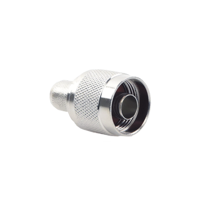 EPCOM TITANIUM - Conector N Macho para 75 Ohm de Anillo Plegable para cable RG-11, Niquel /Oro /Teflón.