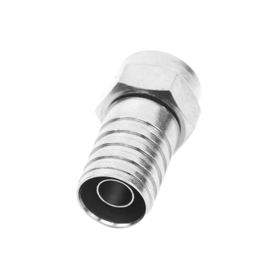 EPCOM TITANIUM - Conector F Macho, Plegable de Doble Blindaje para cable RG-59, Cuerpo de Bronce Niquelado.