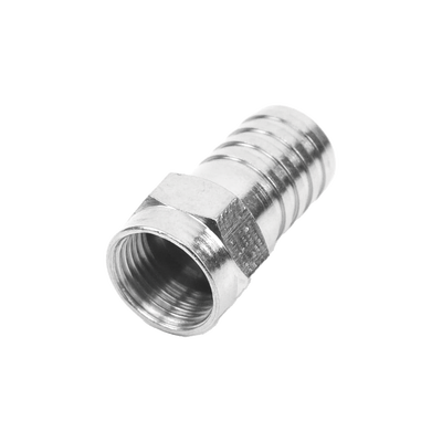 EPCOM TITANIUM - Conector F Macho, Plegable de Doble Blindaje para cable RG-59, Cuerpo de Bronce Niquelado.