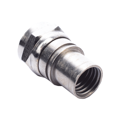 EPCOM TITANIUM - Conector F Macho Plegable, Con PIN para Cable RG-59, Cuerpo de Bronce Niquelado.