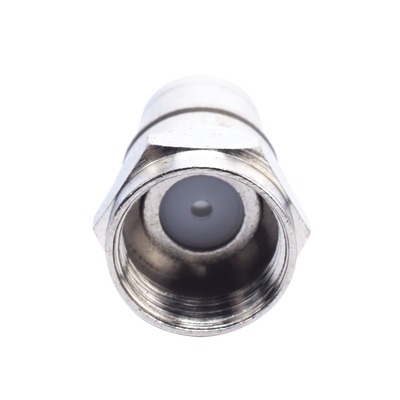 EPCOM TITANIUM - Conector F Macho Plegable, Con PIN para Cable RG-59, Cuerpo de Bronce Niquelado.