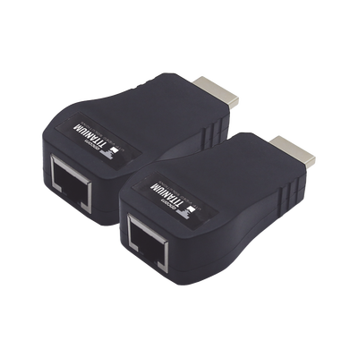 EPCOM TITANIUM - Kit Extensor 25m convertidor Señal HDMI a UTP (Cat5e/Cat 6)  / Calidad PREMIUM
