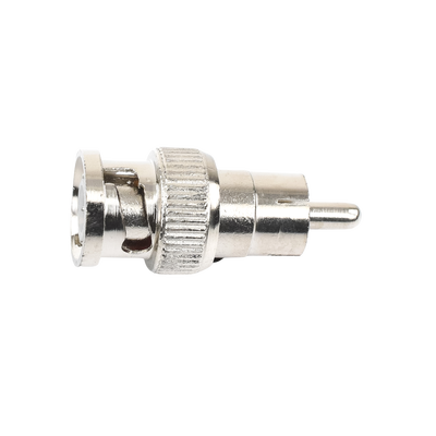 EPCOM TITANIUM - Adaptador en Línea para 75 Ohm, de Conector BNC Macho a RCA Macho en Aplicaciones de Audio-Video para Cámaras, Monitores y DVR's.