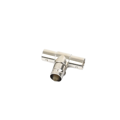 EPCOM TITANIUM - Adaptador en T para 75 Ohm de triple conectores BNC Hembras, Níquel/ Oro/ Teflón.