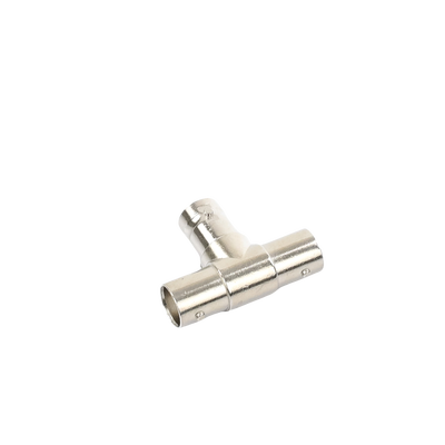 EPCOM TITANIUM - Adaptador en T para 75 Ohm de triple conectores BNC Hembras, Níquel/ Oro/ Teflón.