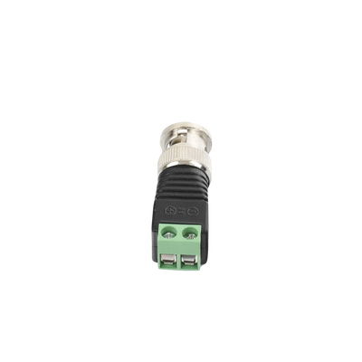 EPCOM TITANIUM - Adaptador de conector BNC macho a 2 terminales-tornillo para cables AWG-26-14, en aplicaciones Video Vigilancia, Níquel/ Oro/  PTFE y PVC.