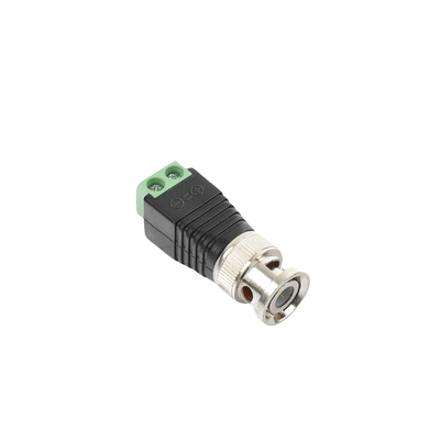 EPCOM TITANIUM - Adaptador de conector BNC macho a 2 terminales-tornillo para cables AWG-26-14, en aplicaciones Video Vigilancia, Níquel/ Oro/  PTFE y PVC.