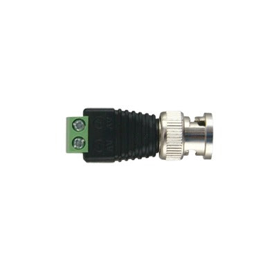 EPCOM TITANIUM - Adaptador de conector BNC macho a 2 terminales-tornillo para cables AWG-26-14, en aplicaciones Video Vigilancia, Níquel/ Oro/  PTFE y PVC.