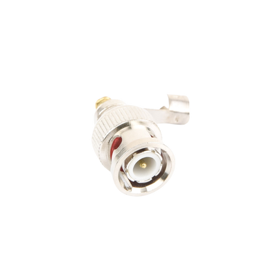 EPCOM TITANIUM - Conector BNC macho en 75 Ohm, para cable coaxial RG-59 / Con base de alivio negra de PVC, Níquel/ Oro/ PTFE.