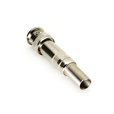 EPCOM TITANIUM - Conector BNC macho de 75 Ohm, con base de resorte para montar a presión cable coaxial RG-59/ Níquel/ Oro/ Teflón.