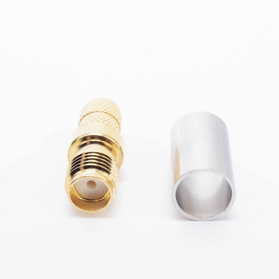 EPCOM TITANIUM -  Conector SMA Hembra Inverso de Anillo Plegable para Cable RG-8/X, 9258, LMR-240, LMR-240UF,  LMR-LW240, Oro/Oro/Teflón.