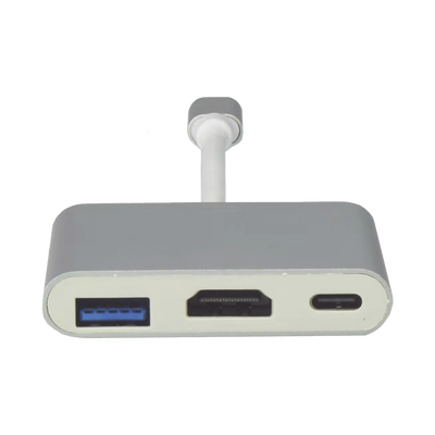 EPCOM POWERLINE - Adaptador Multipuerto USB-C 3.1 A HDMI 4K / USB 3.0 / USB – C /  Alta Velocidad de Transmisión de Datos / Admite Carga Rápida (PD) en el Puerto USB – C